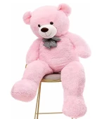 130 cm Papyonlu Sevimli Büyük Peluş Ayıcık- % 100 YERLİ - 12