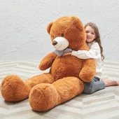130 cm Papyonlu Sevimli Büyük Peluş Ayıcık- % 100 YERLİ - 2