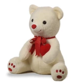 Sevgiliye Özel HEDİYE - 80 cm Kalp Tutan, Oturan Sevimli Peluş Ayı - 4