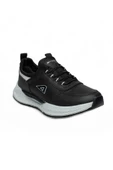 Acropol 137-24 Deri Sneaker Erkek Spor Ayakkabı Siyah Gümüş - 1
