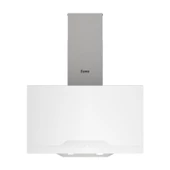 Ferre D064 Çift Camlı Girintili Dokunmatik 60 Cm Beyaz Davlumbaz - 1