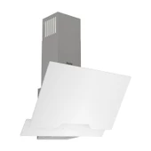 Ferre D064 Çift Camlı Girintili Dokunmatik 60 Cm Beyaz Davlumbaz - 2
