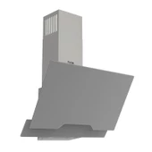 Ferre D065 Çift Camlı Girintili Dokunmatik 60 Cm Gri Davlumbaz - 1