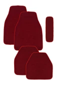 ucuzdukkan28 Citroen Visa Halı Oto Paspas 5 Parça Komple Set - Kırmızı - 1