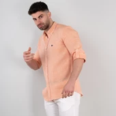 PAUL MARTİN REGULAR FİT ERKEK KETEN GÖMLEK - 4