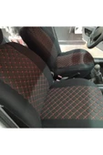 ucuzdukkan28 Mercedes GLK Lüks Kapitone Kumaş Oto Koltuk Kılıfı Ön ve Arka Set - Kırmızı - 2