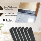 Kapı Rüzgar Önleyici 90x8x2.5 cm PE Siyah-Beyaz 6 Adet - 1