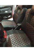 ucuzdukkan28 Mercedes Travego Deri Oto Koltuk Kılıfı Ön Arka Koltuklar Set - Kırmızı - 3