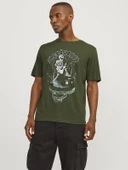 JACK JONES Erkek İskelet Baskılı Tişört 12256782 - 1