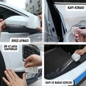 Üniversal Araç İçi Şeffaf Kapı Eşik Bandı Arka Tampon Eşiği Koruma Folyosu Orijinal Hava Kanallı Yapışkanlı İthal Çok Amaçlı Tampon Koruma 5 Metre - 3