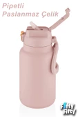 Vagonlife DILLER 1000ml Pipetli Taşıma Kulplu Çelik Matara 6 saat sıcak/soğuk tutma süresi 4 farklı renk - 8