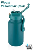 Vagonlife DILLER 1000ml Pipetli Taşıma Kulplu Çelik Matara 6 saat sıcak/soğuk tutma süresi 4 farklı renk - 3