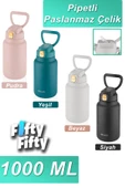 Vagonlife DILLER 1000ml Pipetli Taşıma Kulplu Çelik Matara 6 saat sıcak/soğuk tutma süresi 4 farklı renk - 9