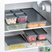 Porsima 2014 32'li Buzluk Buzdolabı Düzenleyici Derin Dondurucuya Uygun Bakliyat Saklama Kabı Seti -Antrasit thumbnail 6