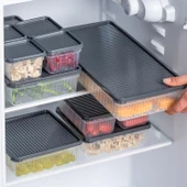 Porsima 2014 32'li Buzluk Buzdolabı Düzenleyici Derin Dondurucuya Uygun Bakliyat Saklama Kabı Seti -Antrasit thumbnail 3