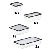 Porsima 2014 32'li Buzluk Buzdolabı Düzenleyici Derin Dondurucuya Uygun Bakliyat Saklama Kabı Seti -Antrasit thumbnail 2