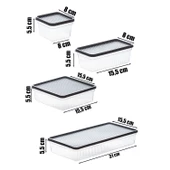 Porsima 2014 32'li Buzluk Buzdolabı Düzenleyici Derin Dondurucuya Uygun Bakliyat Saklama Kabı Seti -Antrasit thumbnail 7