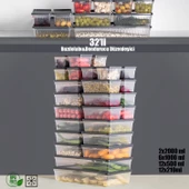 Porsima 2014 32'li Buzluk Buzdolabı Düzenleyici Derin Dondurucuya Uygun Bakliyat Saklama Kabı Seti -Antrasit thumbnail 1