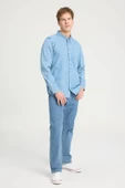 Uzun Kollu Gömlek Mid Blue Mid Blue M - 2