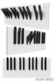 Galery Wood Dekoratif Ahşap 10 Tuşlu Piyano Elbise Askılık Enstrümantal Çok Amaçlı Piano Çanta Kapı Askı;15x38cm - 6