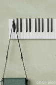 Galery Wood Dekoratif Ahşap 21tuşlu Piyano Elbise Askılık Enstrümantal Çok Amaçlı Çanta Kapı Piano Askı;15x75cm - 5
