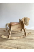 Galery Wood Ahşap Sallanan At-Deri Koltuklu, Sallanan Çocuk Oyuncak, Bebek Oyuncakları, Çocuk Aktivite - 1