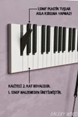 Galery Wood Dekoratif Ahşap 21tuşlu Piyano Elbise Askılık Enstrümantal Çok Amaçlı Çanta Kapı Piano Askı;15x75cm - 4