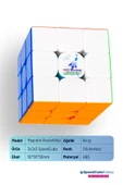 Galery Wood Rocketship 3x3 Profesyonel Manyetik Mıknatıslı Rubik Küp Akıl Küpü Zeka Küpü Speedcube Canlı Renkler thumbnail 4
