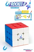 Galery Wood Rocketship 3x3 Profesyonel Manyetik Mıknatıslı Rubik Küp Akıl Küpü Zeka Küpü Speedcube Canlı Renkler thumbnail 1