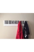 Galery Wood Dekoratif Ahşap 15tuşlu Piyano Elbise Askılık Enstrümantal Çok Amaçlı Duvar Çanta Piano Askı 15x55cm - 7