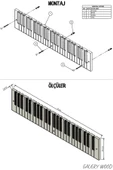 Galery Wood Dekoratif Ahşap 21tuşlu Piyano Elbise Askılık Enstrümantal Çok Amaçlı Çanta Kapı Piano Askı;15x75cm - 8