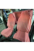 ucuzdukkan28 Ford Kuga Zebra Desenli Çizgili Oto Koltuk Kılıfı Set Kırmızı - 1
