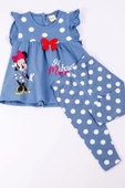 KIZ ÇOCUK TAKIM KAPRİ TAYTLI MİNNİE MOUSE BASKILI PUANTİYELİ B6 - 1