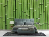 3 Boyutlu Yeşil Bambu Temalı Duvar Kağıdı thumbnail 2