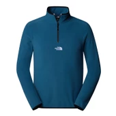 M GLACIER 1/4 ZIP - EMBROIDERED LOGO BLUE BLUE S thumbnail 1