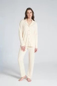 Pijadore Kadın Boydan Düğmeli Pijama Takım 1706 - 1