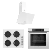 Ferre Beyaz Cam Ankastre Set D087 - CS206 - XE61CB - 1