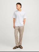 JJESUMMER LINEN POLO SS LN White White XL - 3