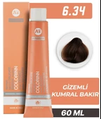 Colorinn Professional Tüp Saç Boyası 6.34 Gizemli Kumral Bakır 60 ml - 1