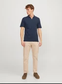 JJESUMMER LINEN POLO SS LN Navy Navy M - 7