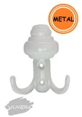 WUVERA Sarıklı Askı Vestiyer Duvar Askısı Mobilya Metal Dolap Elbise Askılığı Beyaz Askı - 1