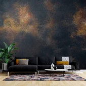 3 Boyutlu Siyah Altın Duvar Dokusu Duvar Kağıdı thumbnail 1