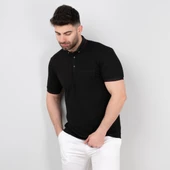 Cepli Petek Desen Likralı Erkek Polo Yaka T-Shirt - 2