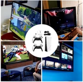 HD Çıkış Retro Klasik Oyun Konsolu Kablosuz Denetleyici Oyun İstasyonu PS5 tarzı 3D 4K 128 GB Hediye - 6