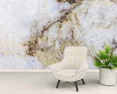 3 Boyutlu Beyaz Mermer Görünümlü Duvar Kağıdı thumbnail 6