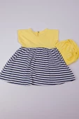 KIZ ÇOCUK ELBİSE ÇİZGİLİ BASKILI B7 - 4