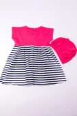 KIZ ÇOCUK ELBİSE ÇİZGİLİ BASKILI B7 - 2
