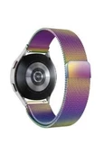 Galaxy Watch 4 - 46mm Uyumlu Hasır Mıknatıslı Paslanmaz Çelik Metal Kordon Kayış - 1