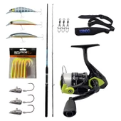 YekOutdoor Okuma Levrek-Çipura Spin Olta Seti Okuma G-Power Spin 8' 240cm 15-40 gr 2 Parça Spin Kamışı&Okuma Fin Chaser X FNX-40NG Blue 1BB Olta Makinesi - 1