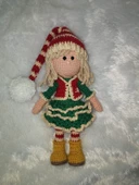Yılbaşı Kızı Luli Bebek Amigurumi Organik Oyuncak - 1
